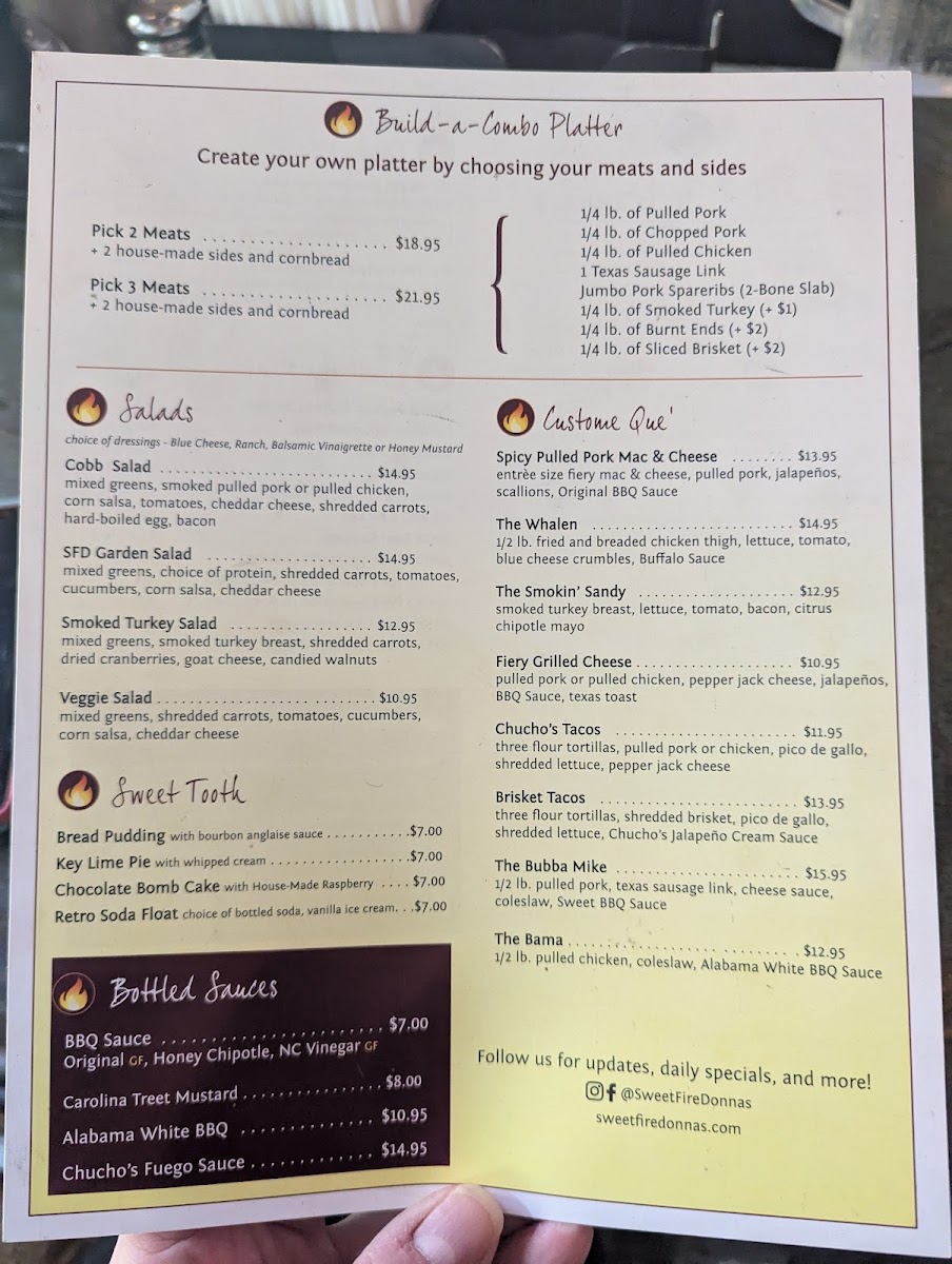 Sweet Fire Donna's Menu - Image 3
